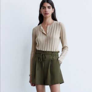 Zara Paper Bag Shorts in size S